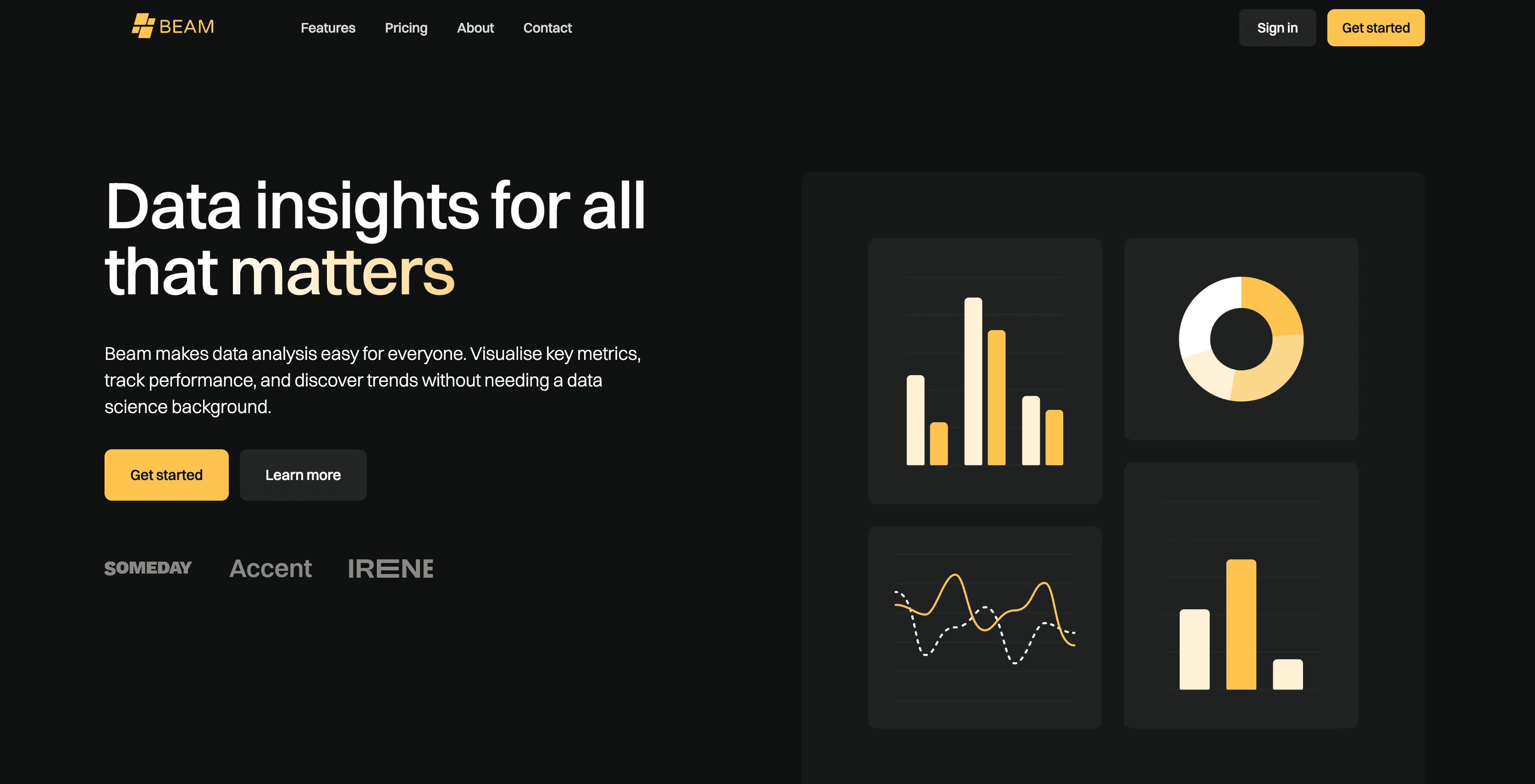 Beam Analytics blurred background